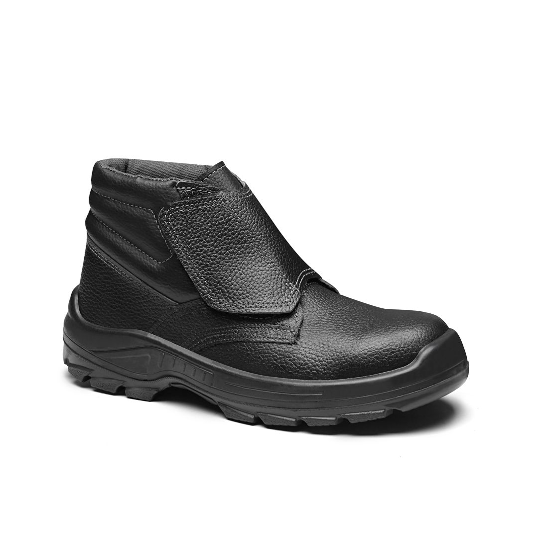 PETRO BVLS BOTINA VELCRO COURO PRETA BICO PLÁSTICO 