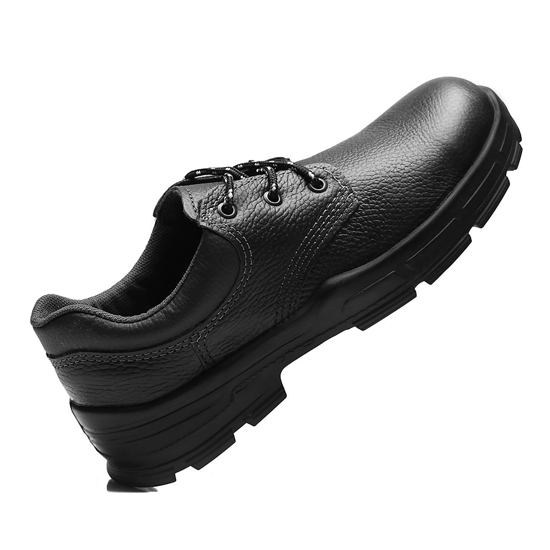 BSAS SAPATO AMARRAR COURO PRETO AÇO