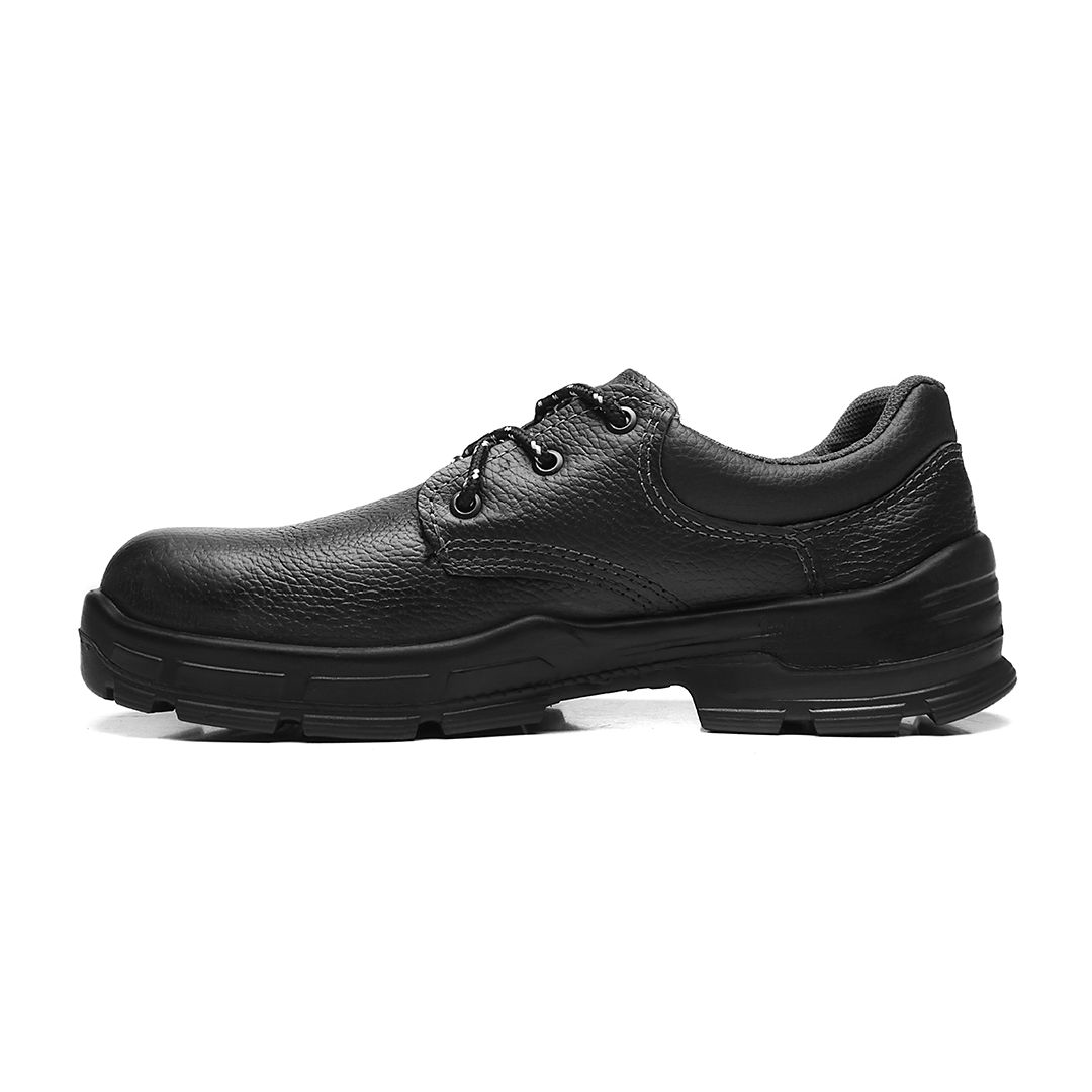 BSAS SAPATO AMARRAR COURO PRETO AÇO