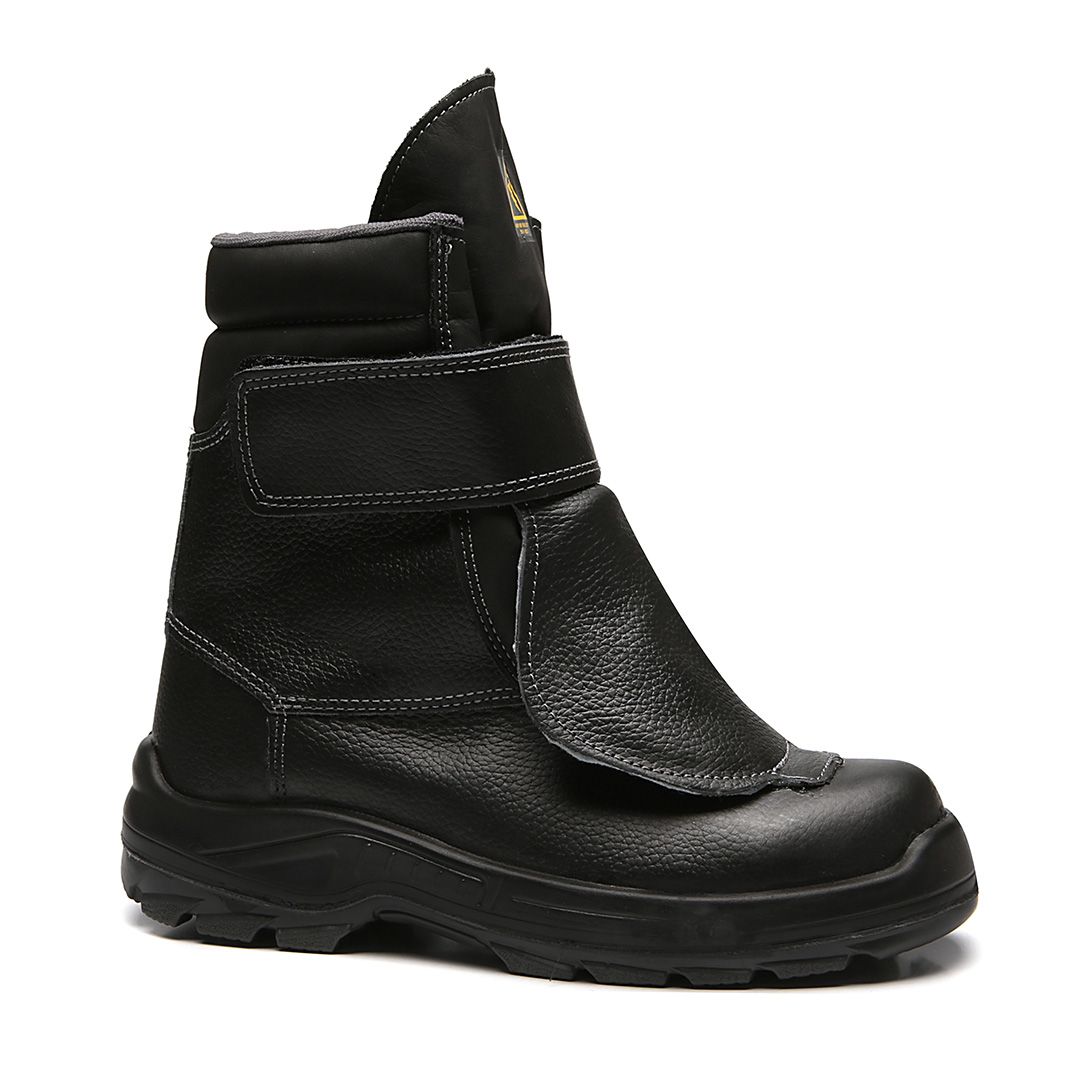 BAC ESCARFADOR COTURNO VELCRO PRETO COURO HIDROFUGADO ELETRICISTA