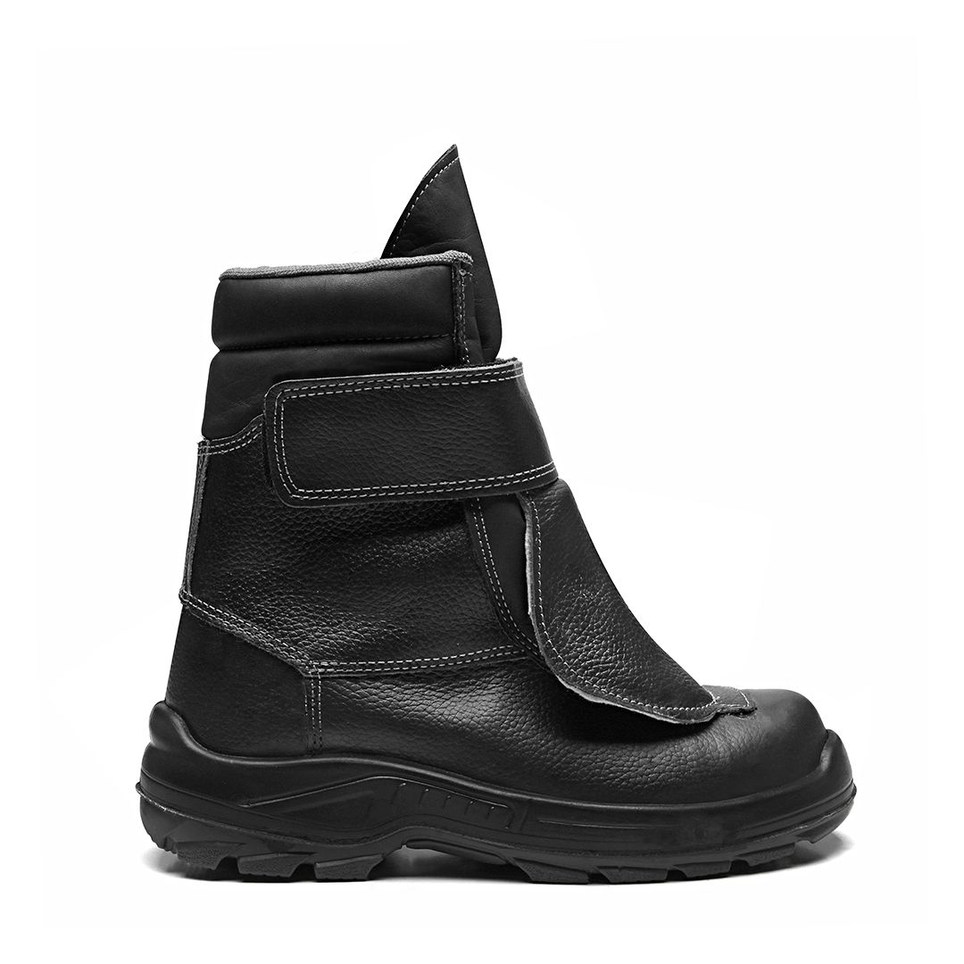 BAC ESCARFADOR COTURNO VELCRO PRETO COURO HIDROFUGADO ELETRICISTA