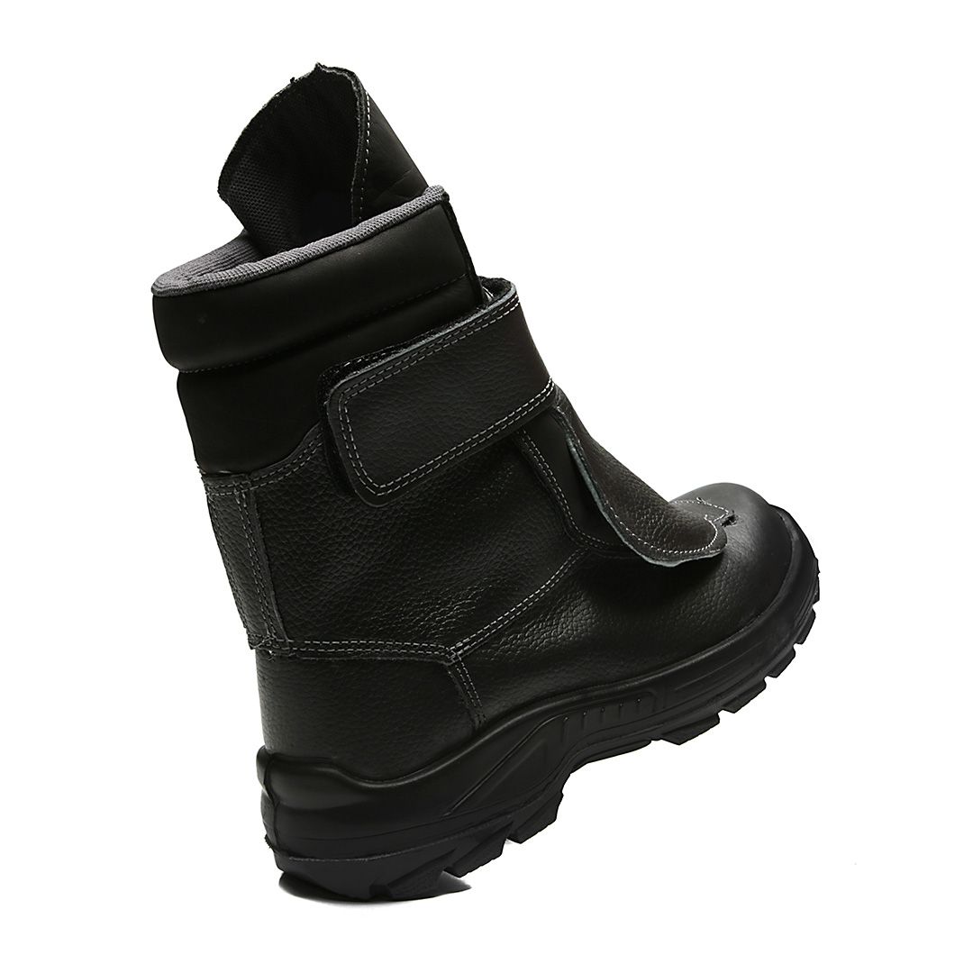 BAC ESCARFADOR COTURNO VELCRO PRETO COURO HIDROFUGADO ELETRICISTA