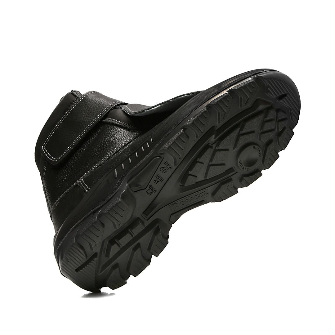 BAC ESCARFADOR COTURNO VELCRO PRETO COURO HIDROFUGADO ELETRICISTA