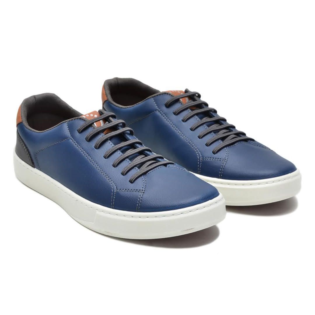 Sapatênis Casual Masculino Couro Sintetico Marrinho- REF: 1001 