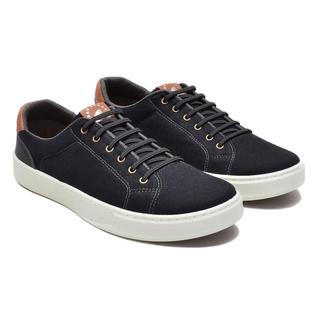 Sapatênis Casual Masculino Lona Preto- REF: 1001 