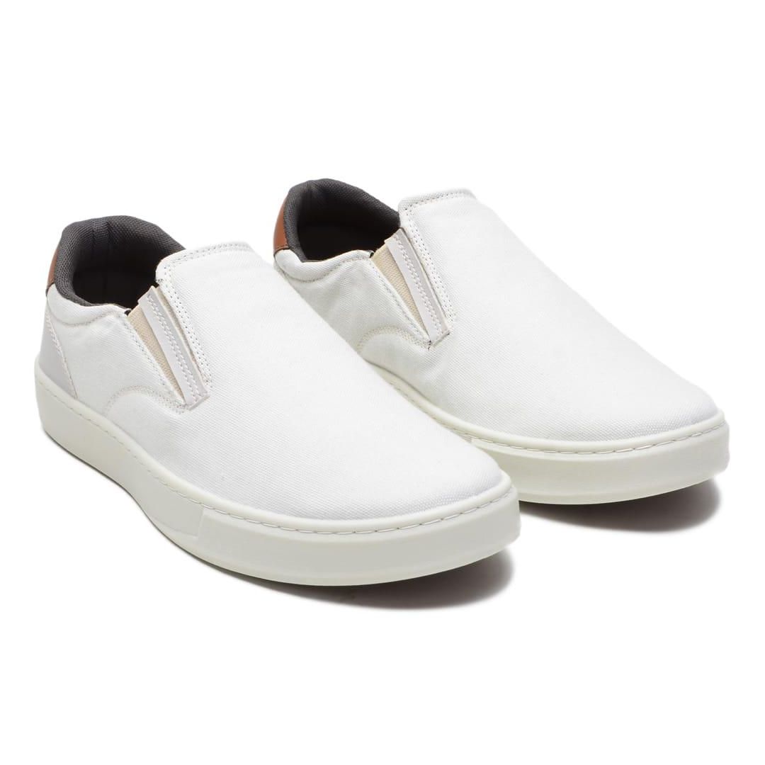 Sapatênis Casual Masculino Slip-On Lona Areia- REF: 1003 