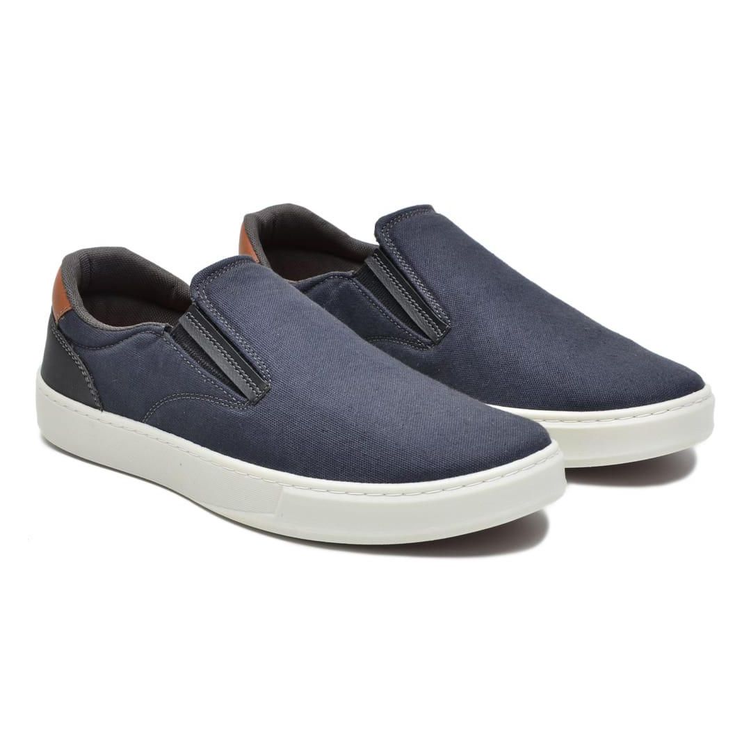 Sapatênis Casual Masculino Slip-On Lona Marrinho- REF: 1003
