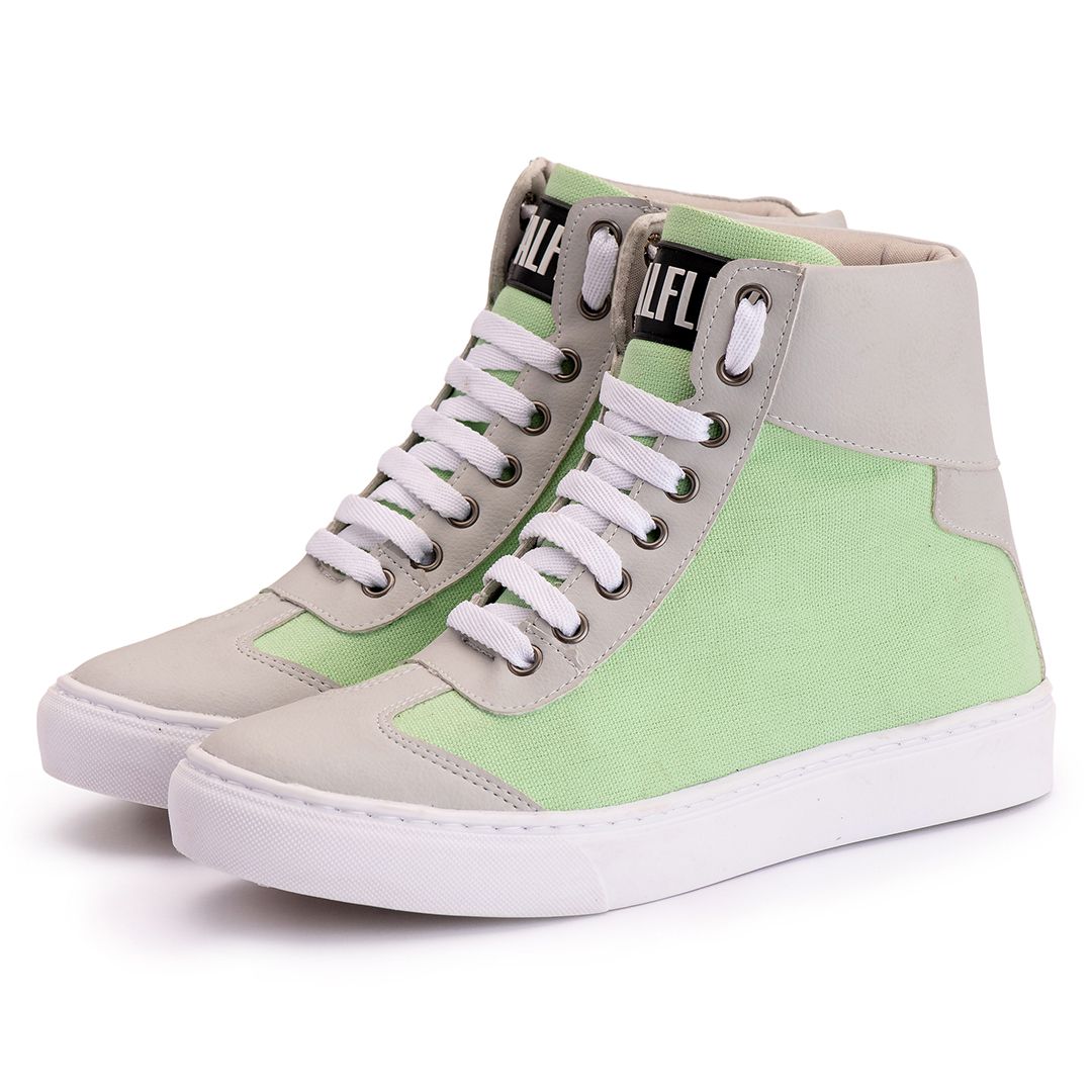Tênis Sneaker Couro Sintético Verde