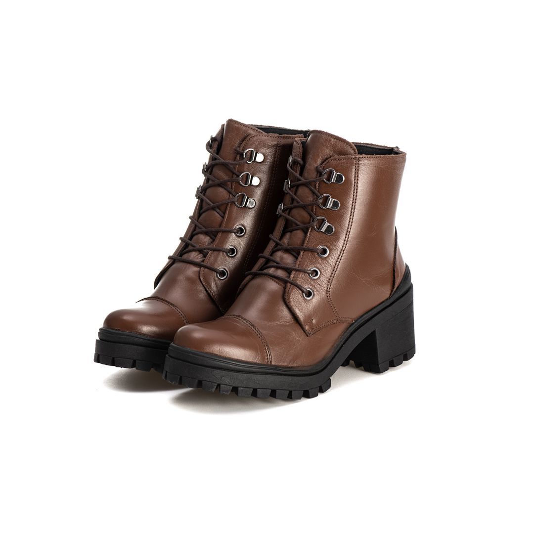 Bota Coturno Feminino Couro Legitimo Mouro - REF: 6738 