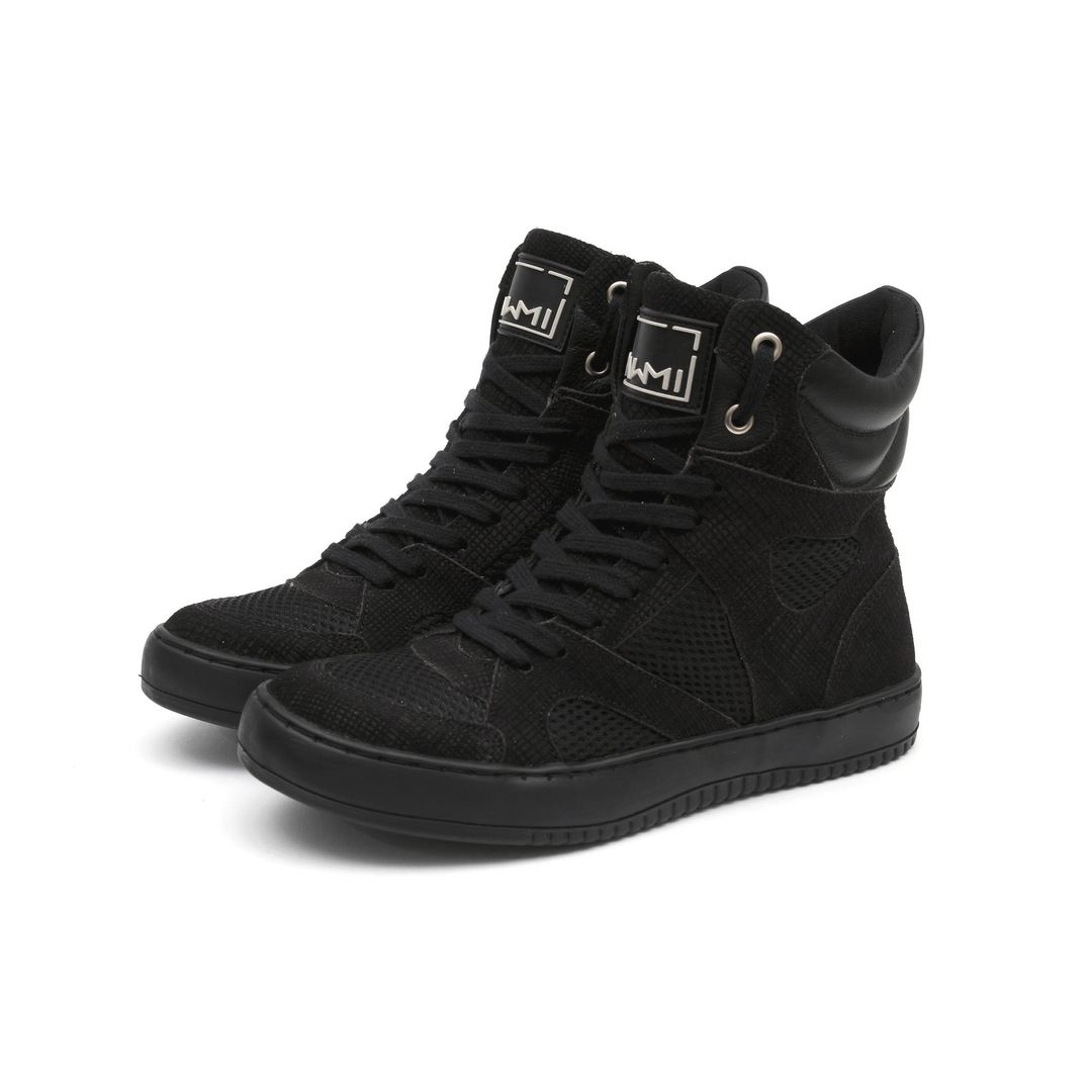 Tenis Sneaker Bawmi Cano Alto Feminino Preto