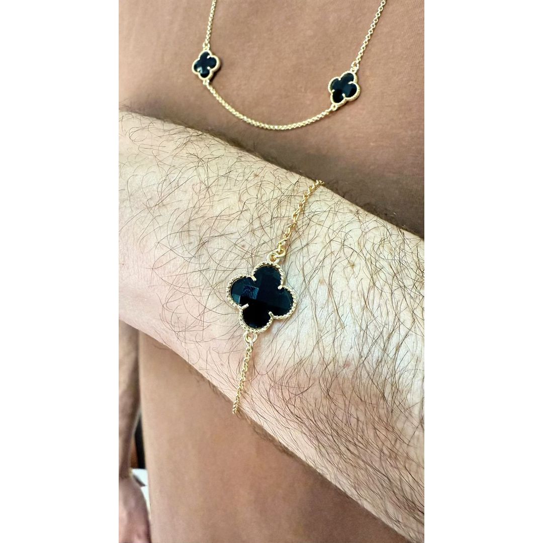Pulseira Alhambra Ônix - Kamila Prado