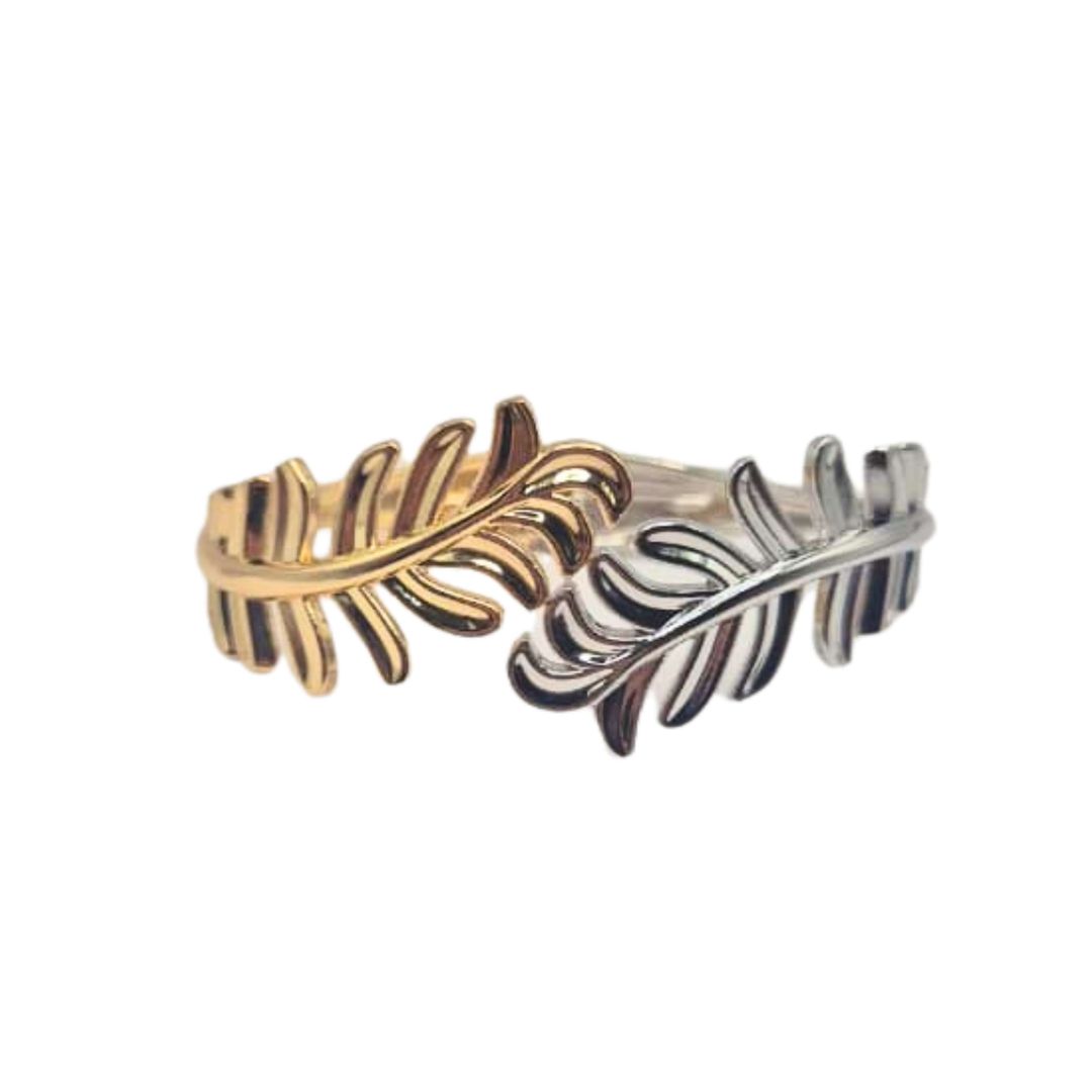 Bracelete Folhas Dourado ... - SOBERANA