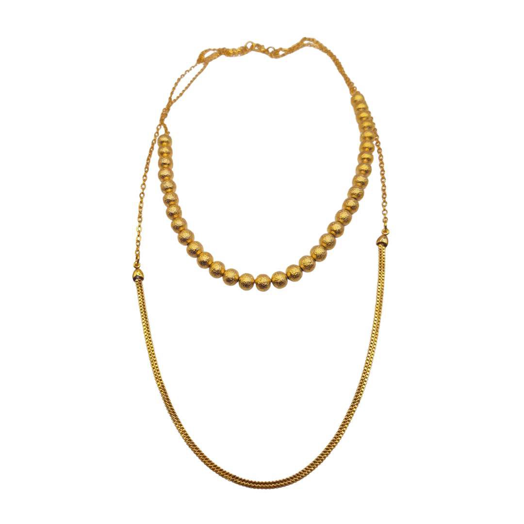Colar Feminino Duplo com Esfer... - SOBERANA