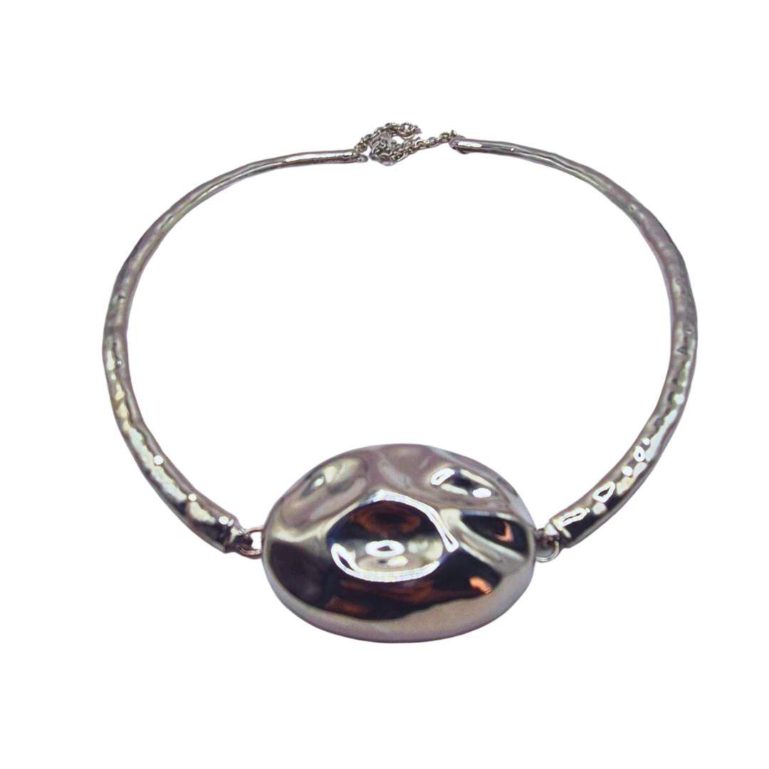 Colar Feminino Esfera Oval Mar... - SOBERANA