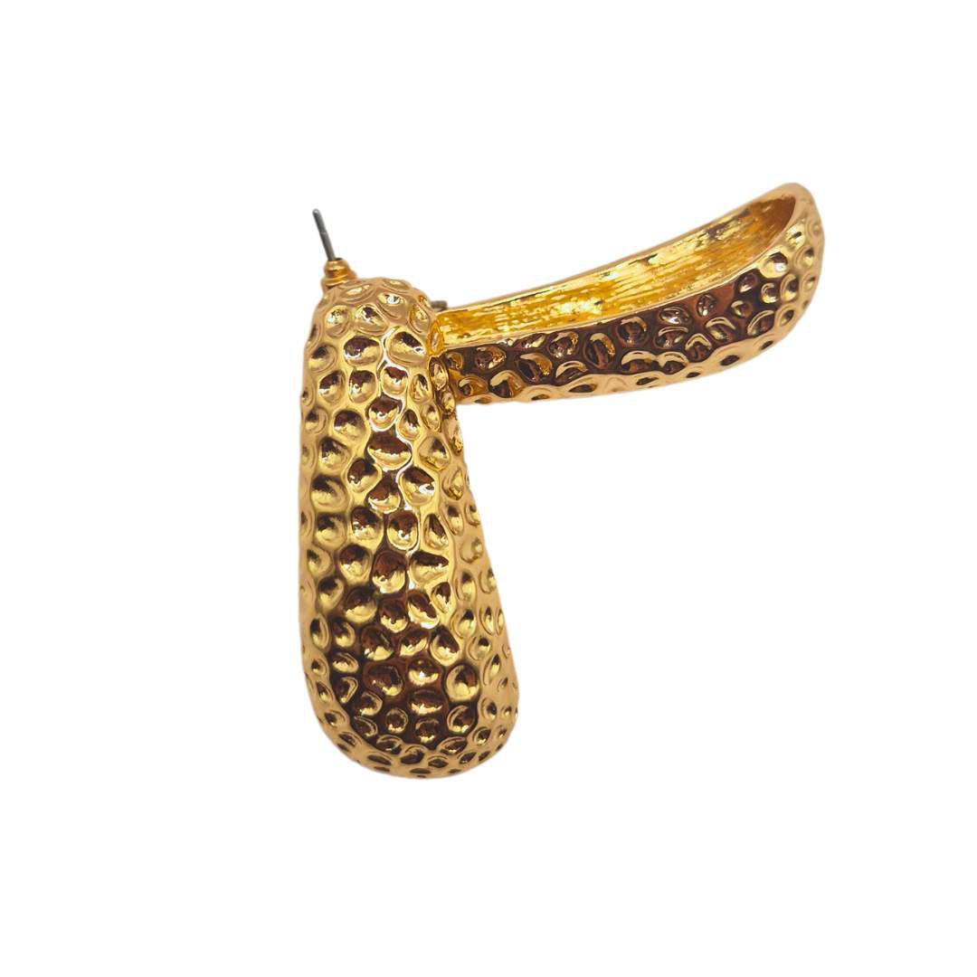 Brinco feminino Gota Martelado... - SOBERANA