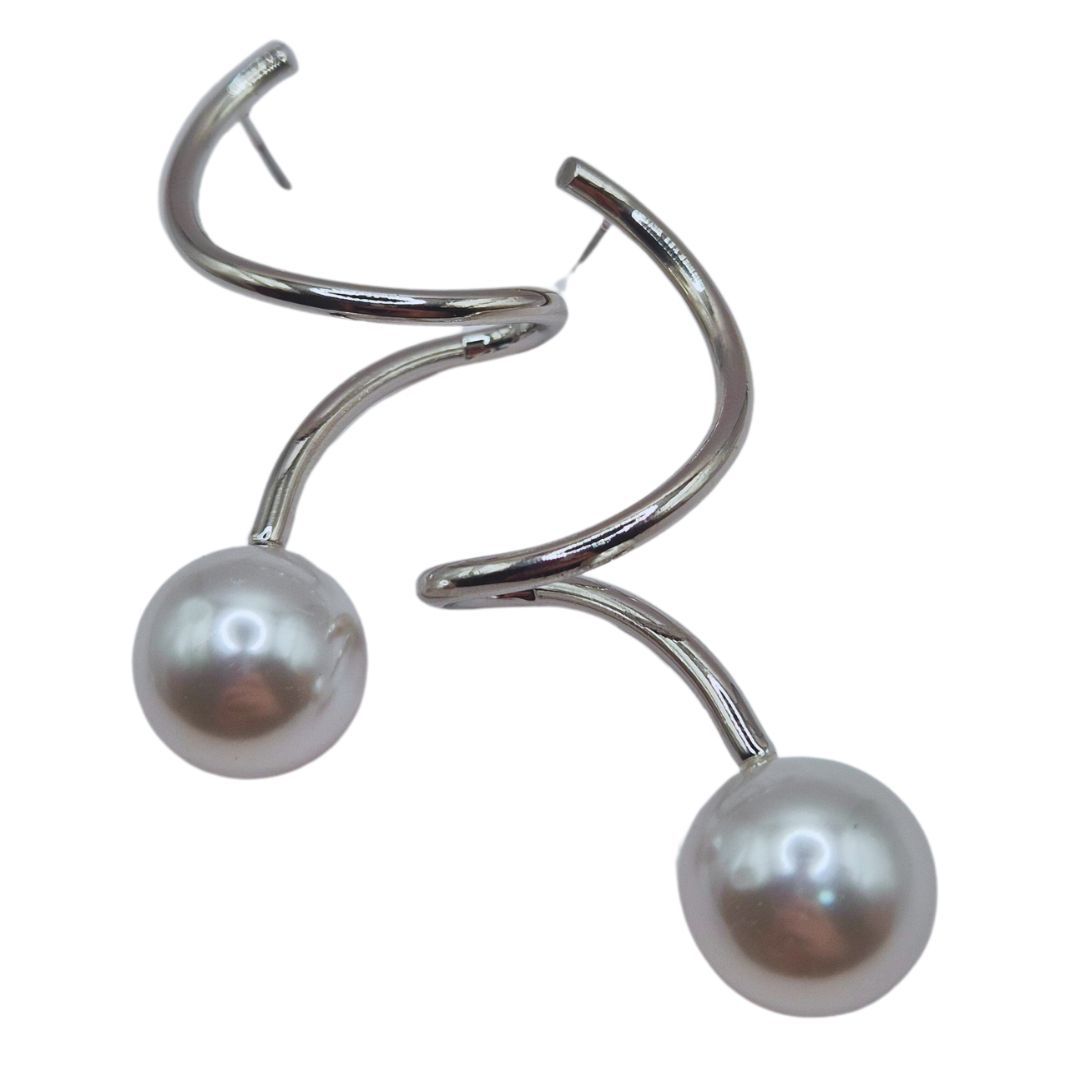 Brinco Feminino Pérola Prata E... - SOBERANA