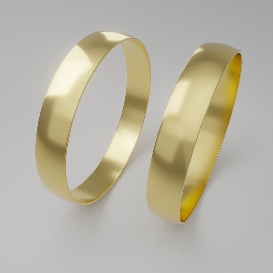 Alianças de noivado casamento em ouro 18k 750 trad...