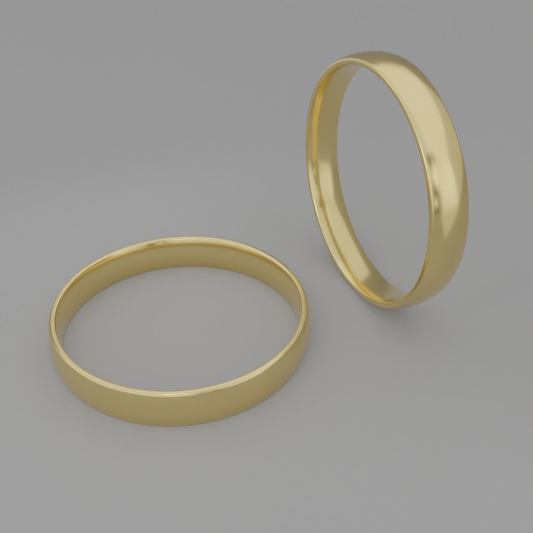 Alianças de noivado casamento em ouro 18k 750 3mm tradicional anatomicas tradicionais