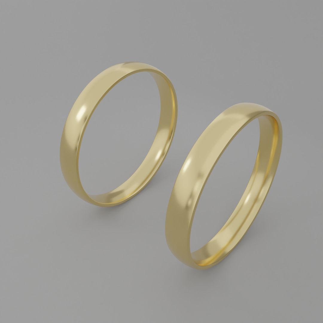 Alianças de noivado casamento em ouro 18k 750 3mm ...