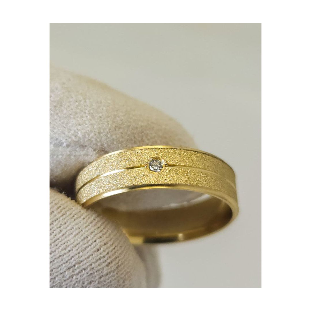 Alianças Trabalhadas Diamantadas 6mm casamento noivado