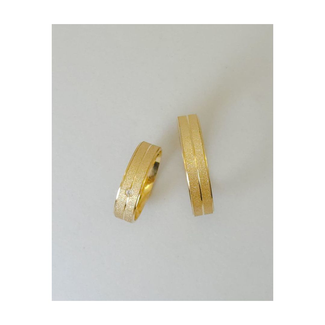 Alianças Trabalhadas Diamantadas 6mm casamento noivado