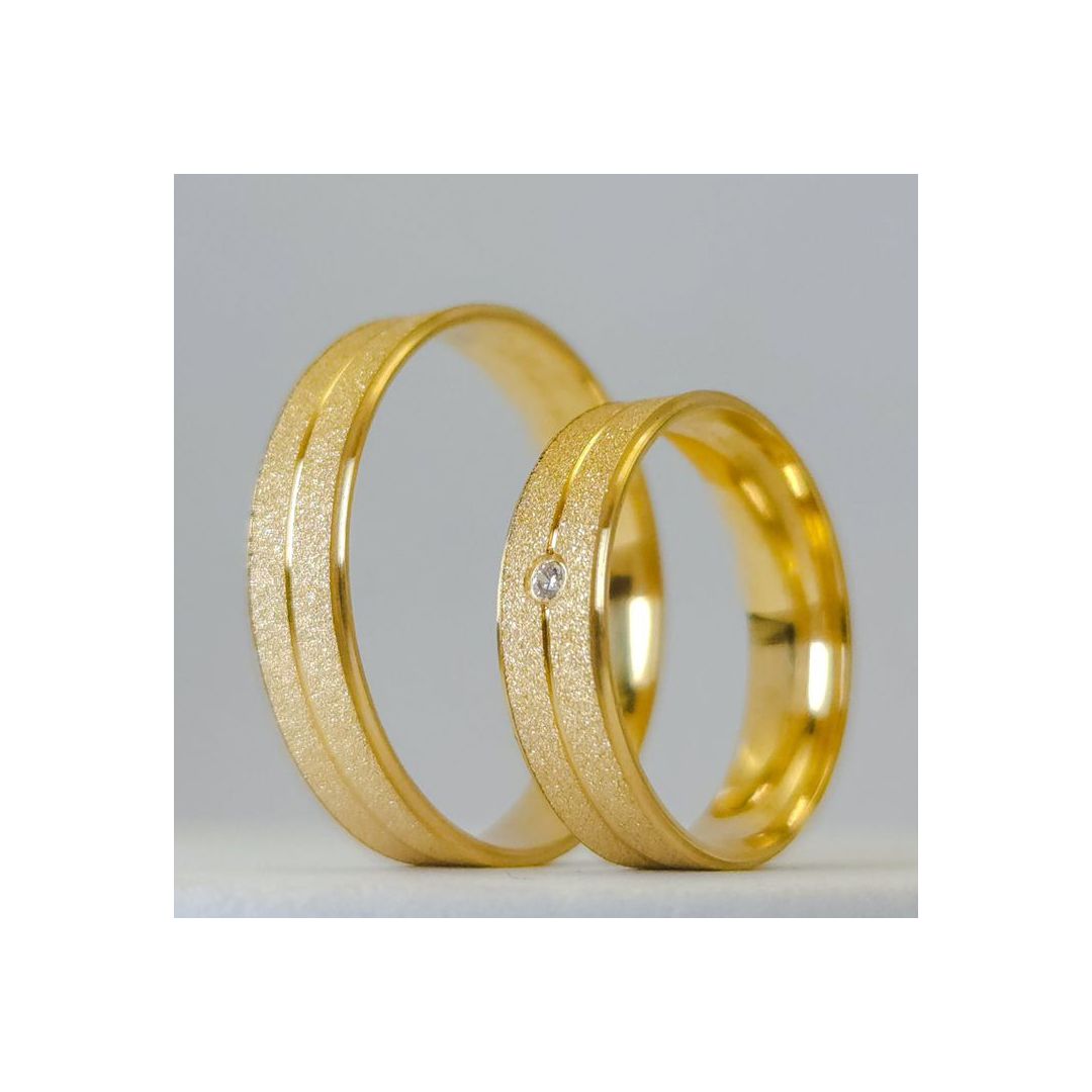 Alianças Trabalhadas Diamantadas 6mm casamento noi...