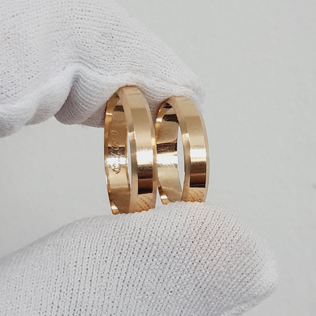 Aliancas Chanfradas Trabalhadas 4mm casamento noivado