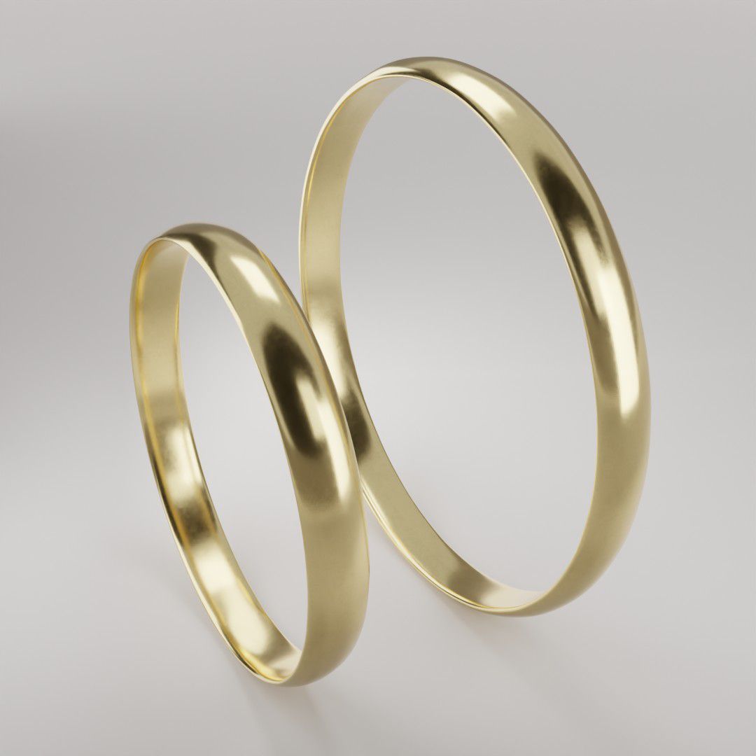 Alianças de noivado casamento em ouro 18k 750 trad...