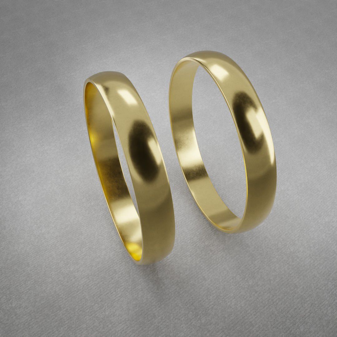 Alianças de noivado casamento em ouro 18k 750 trad...