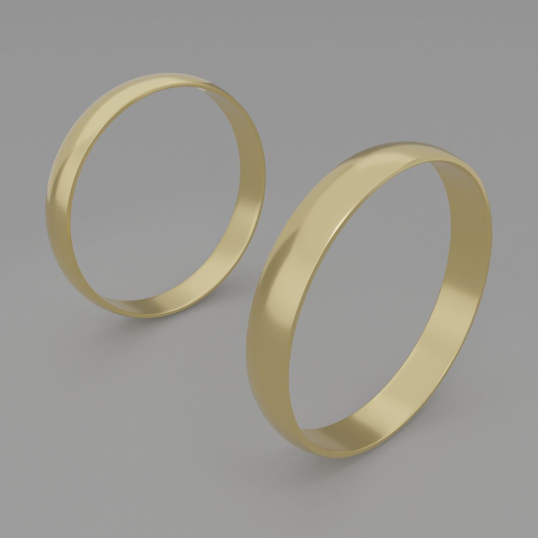 Alianças de noivado casamento em ouro 18k 750 tradicional abauladas tradicionais 3mm