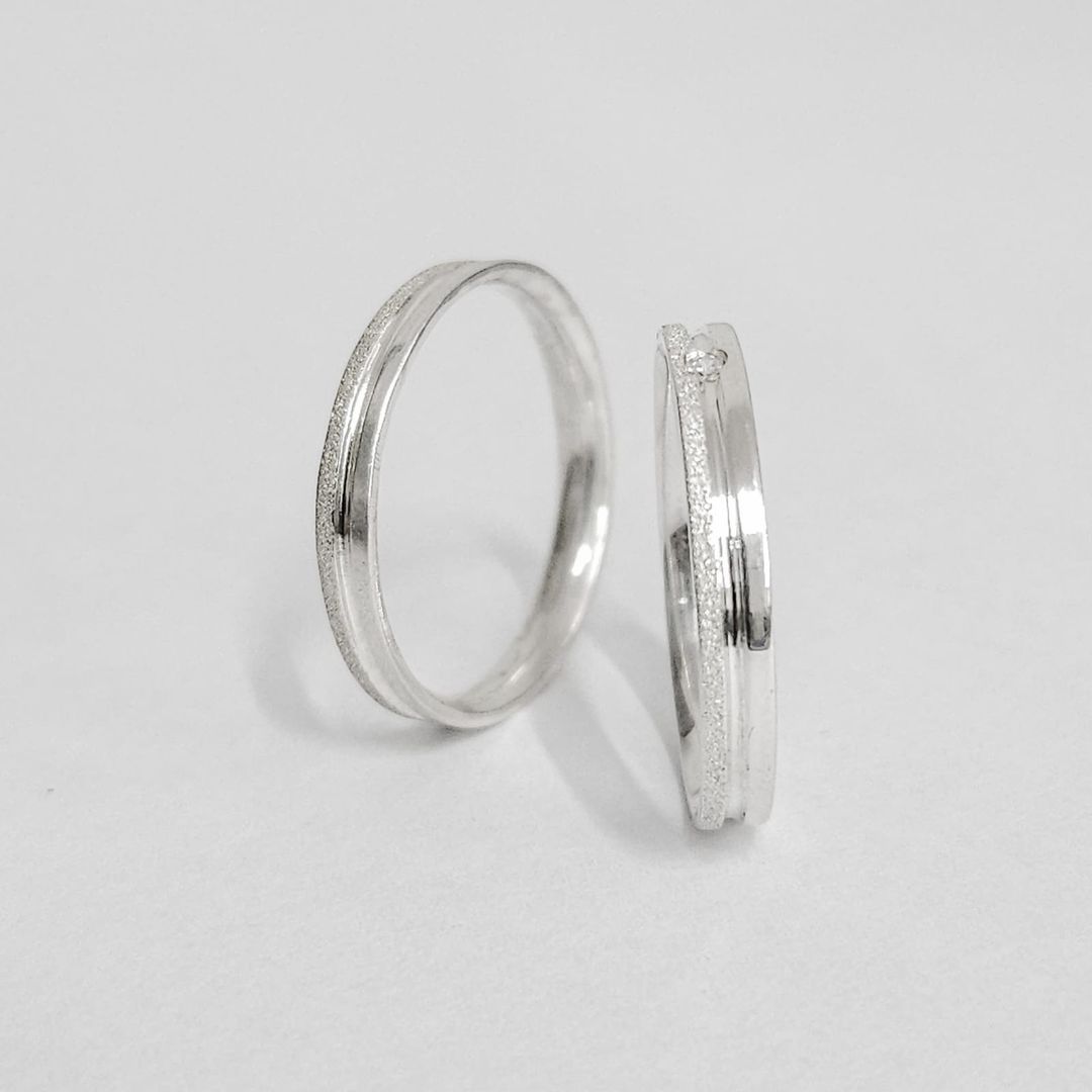 Aliança Prata Dueto Cronus Namoro Compromisso