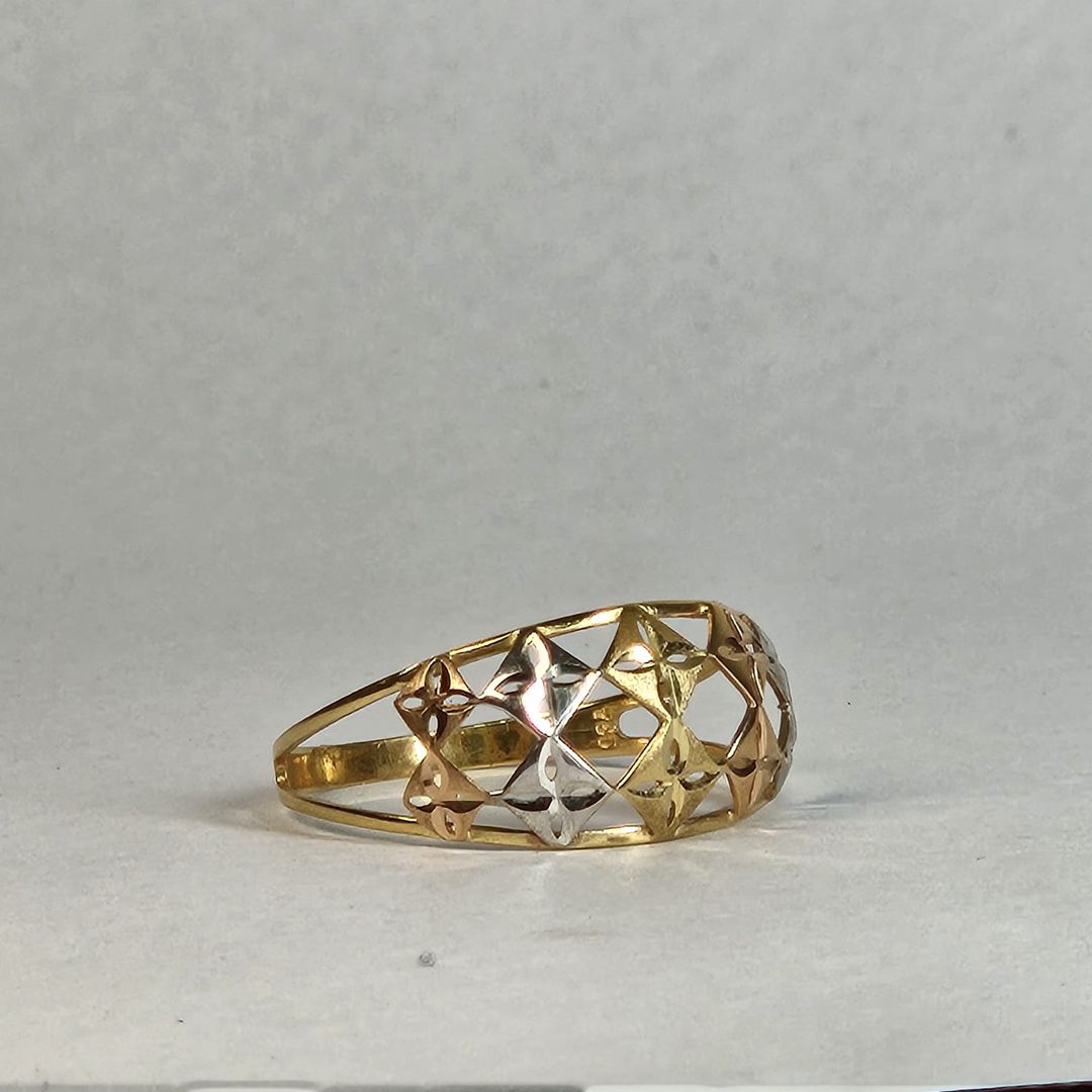 anel três cores ouro 18K