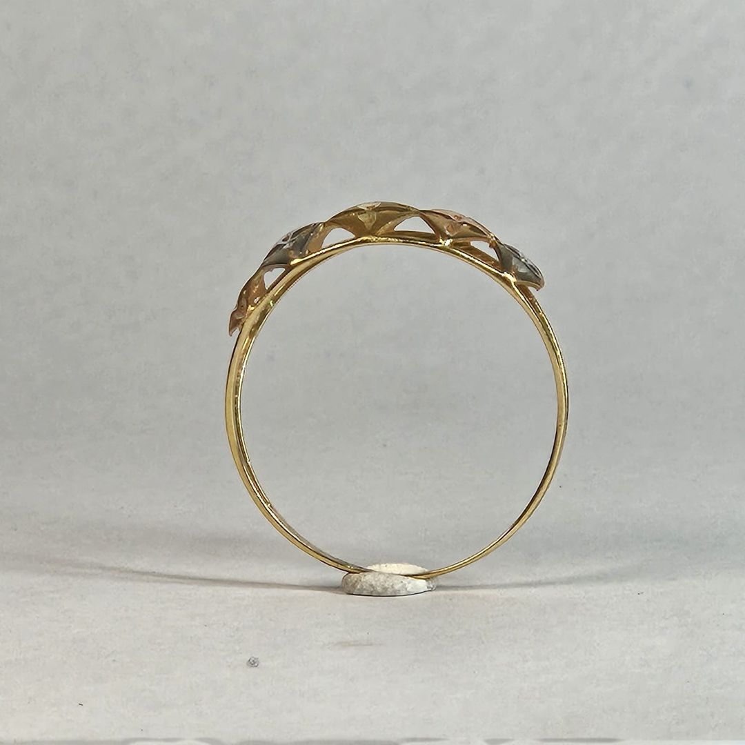 anel três cores ouro 18K