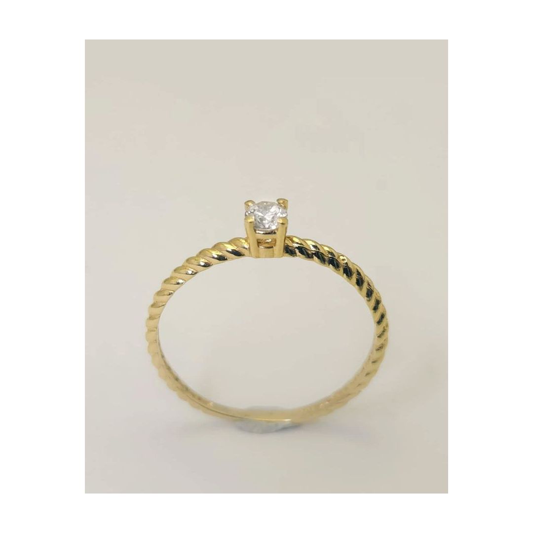 Solitario Trançado Zirc 3mm