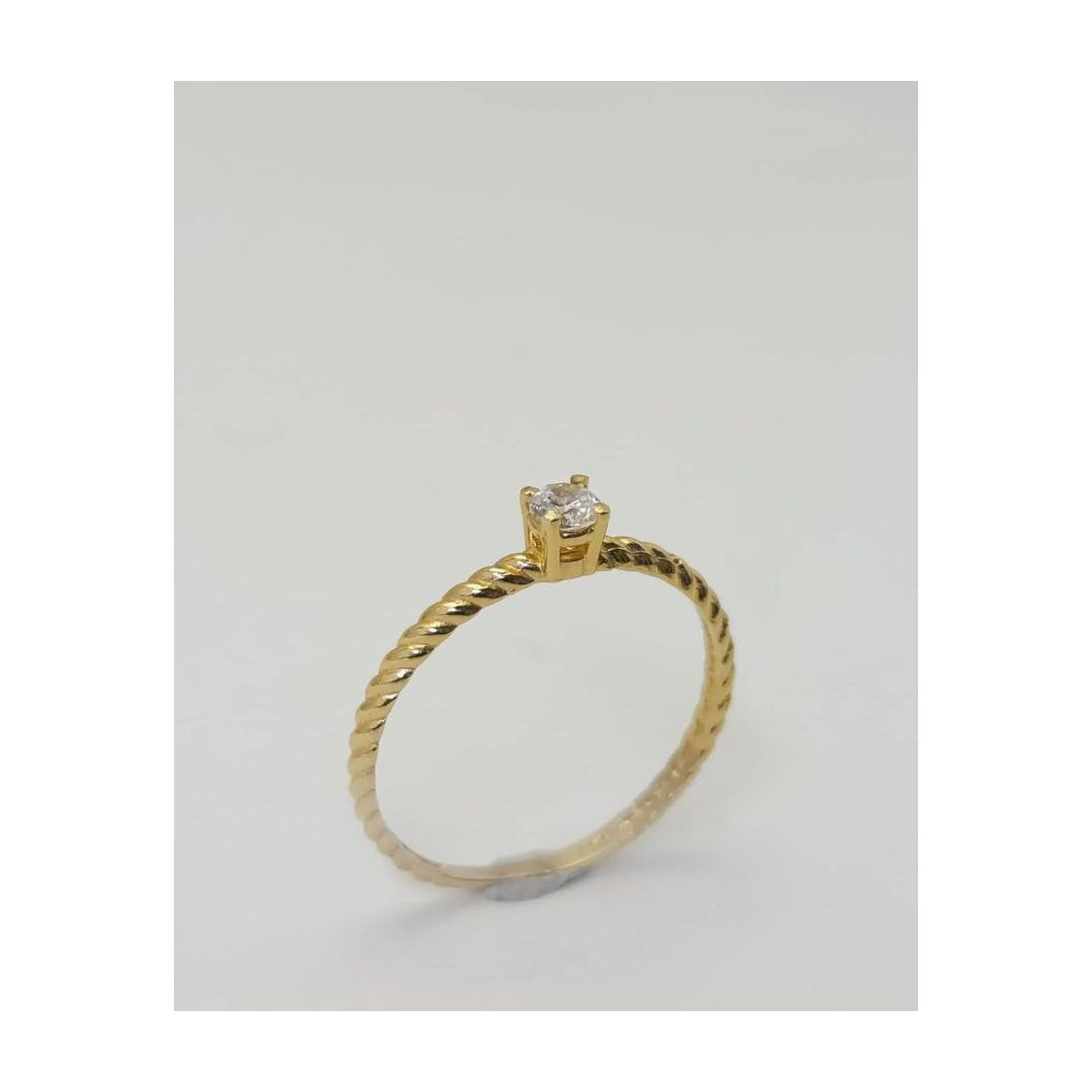 Solitario Trançado Zirc 3mm