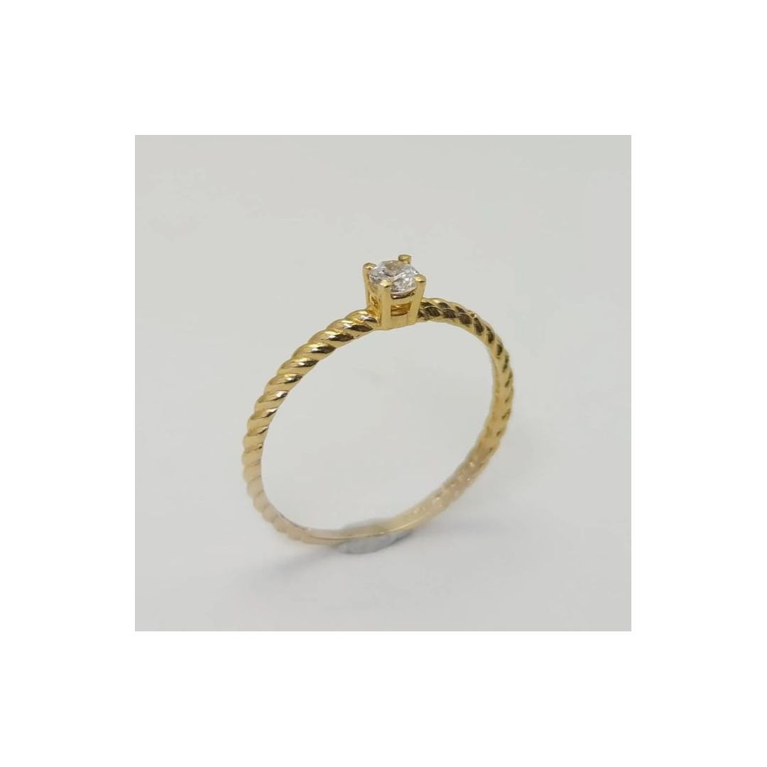 Solitario Trançado Zirc 3mm