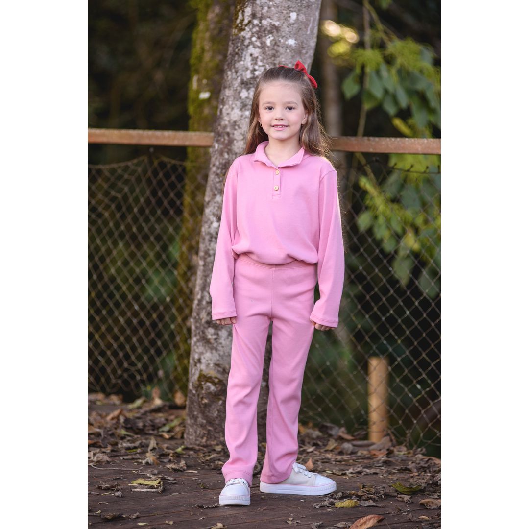 CAMISETA POLO - ROSA 