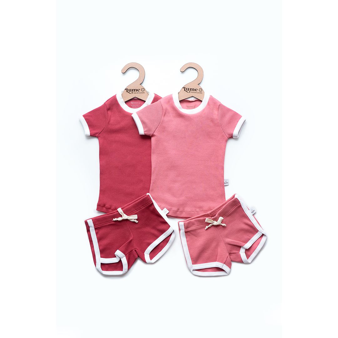 CONJUNTO CANELADO - ROSA 