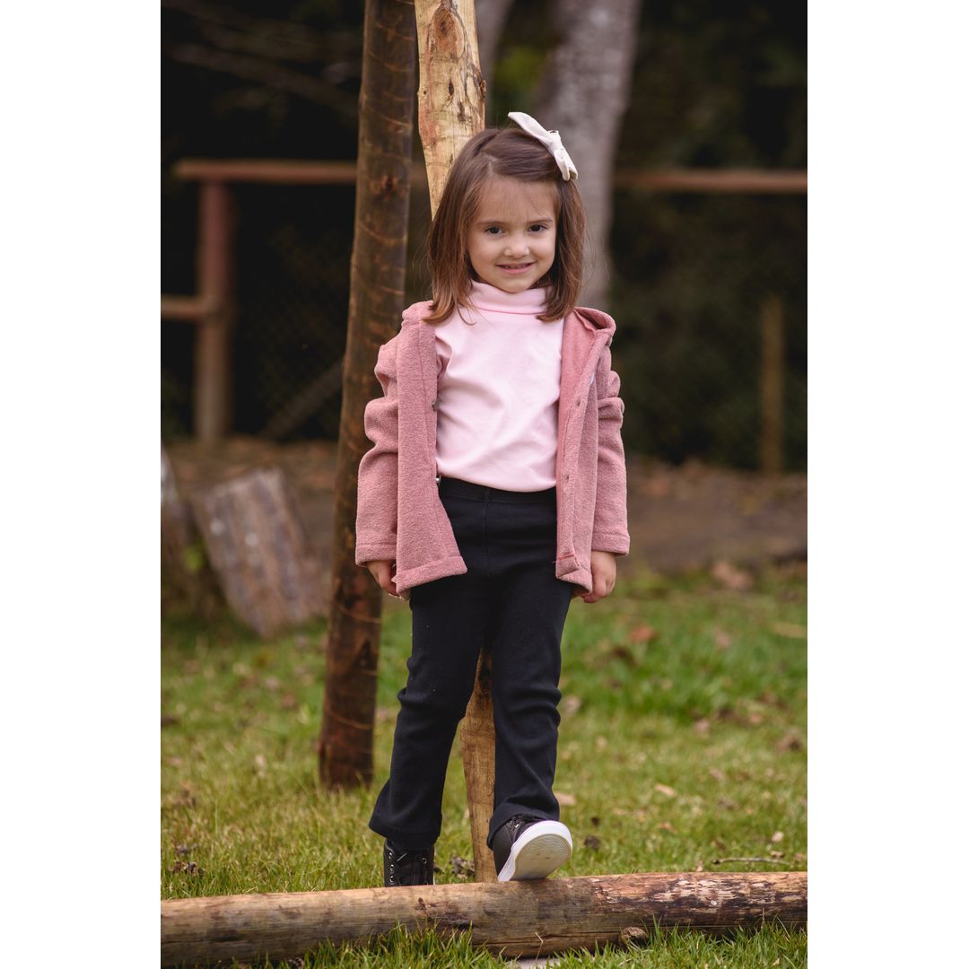 CAMISETA GOLA ALTA - ROSA 