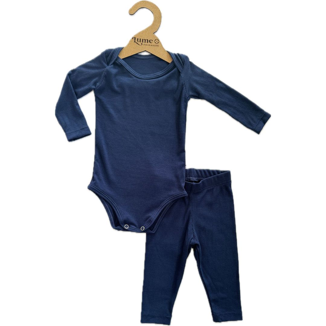 CONJUNTO CALÇA E BODY - AZUL MARINHO