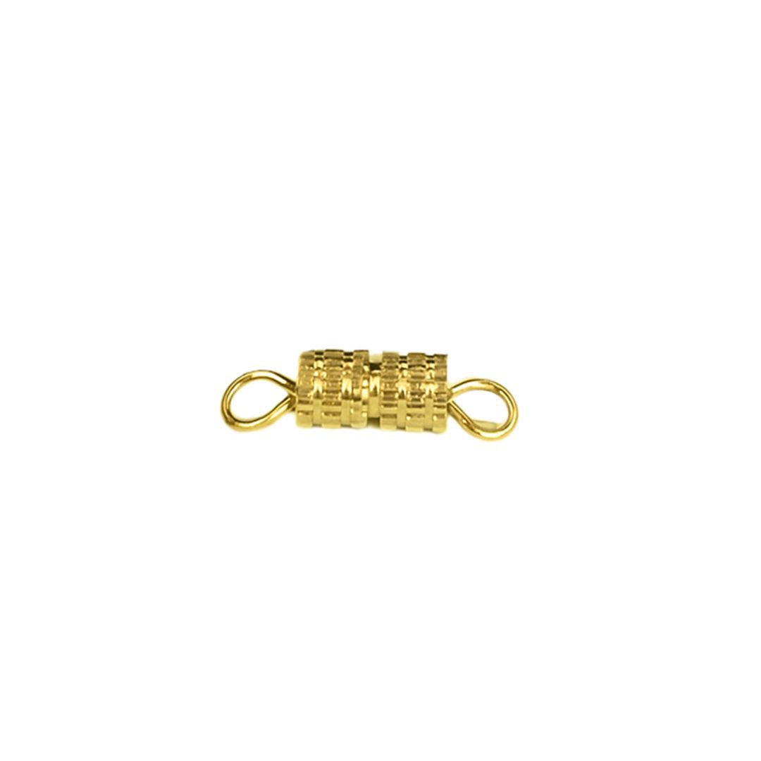 Fecho Rosca c/ Argola 4x12mm Dourado - 10 unidades - METALVALE BIJU