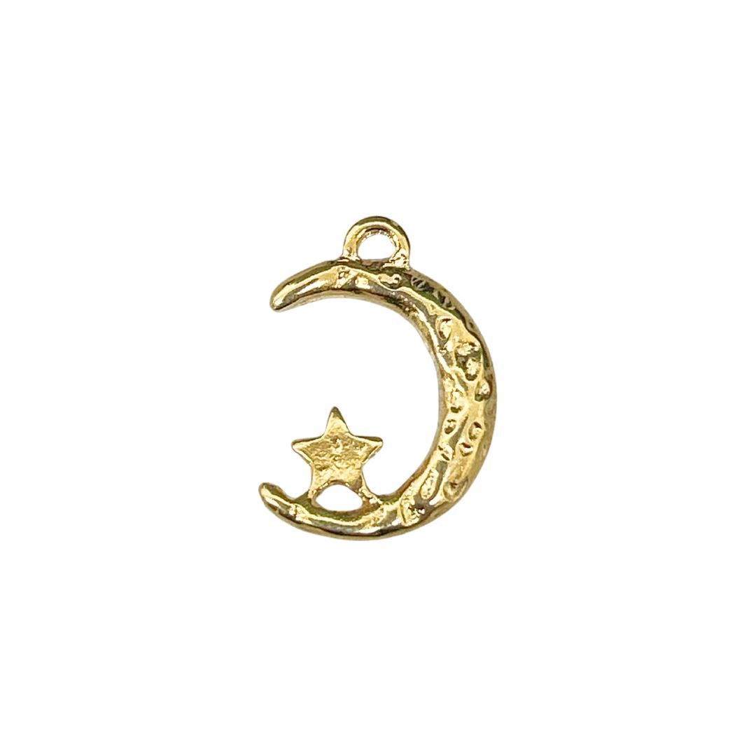 Pingente Lua e Estrela Dourada - 1 Uni - METALVALE BIJU