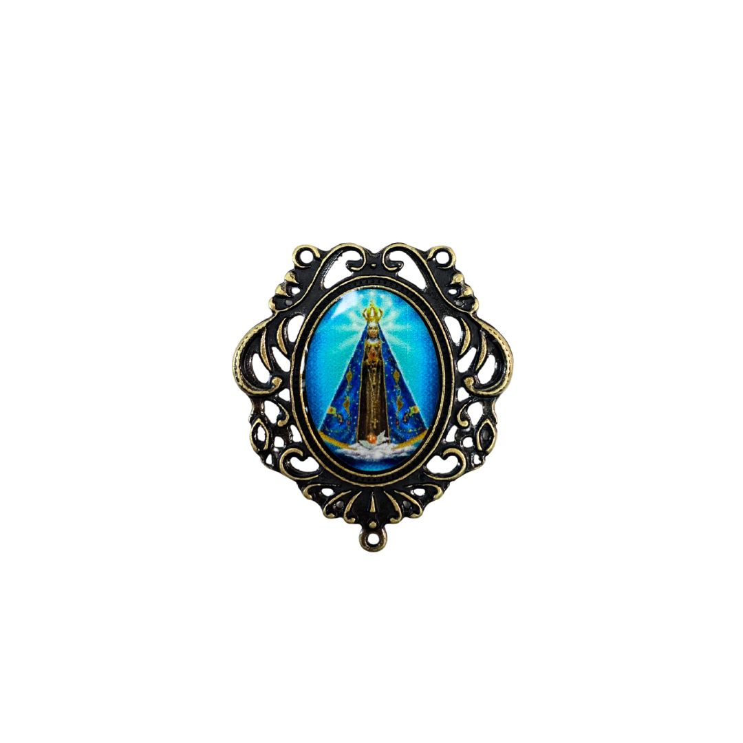 Entremeio Nossa Senhora Ouro Velho - 1 unidade - METALVALE BIJU