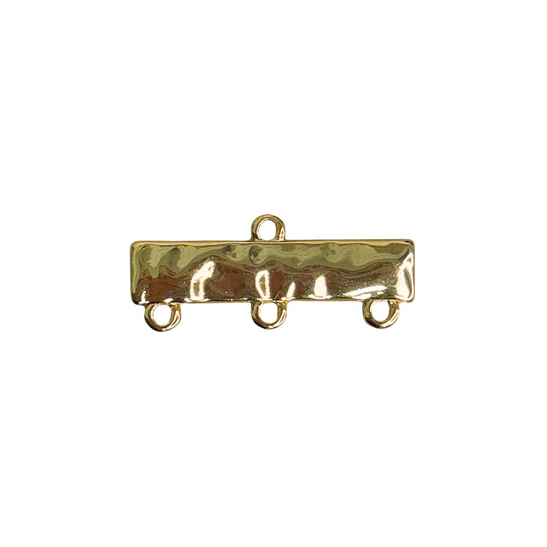 Entremeio de Colar Quadrado Dourado - 1 Uni - METALVALE BIJU