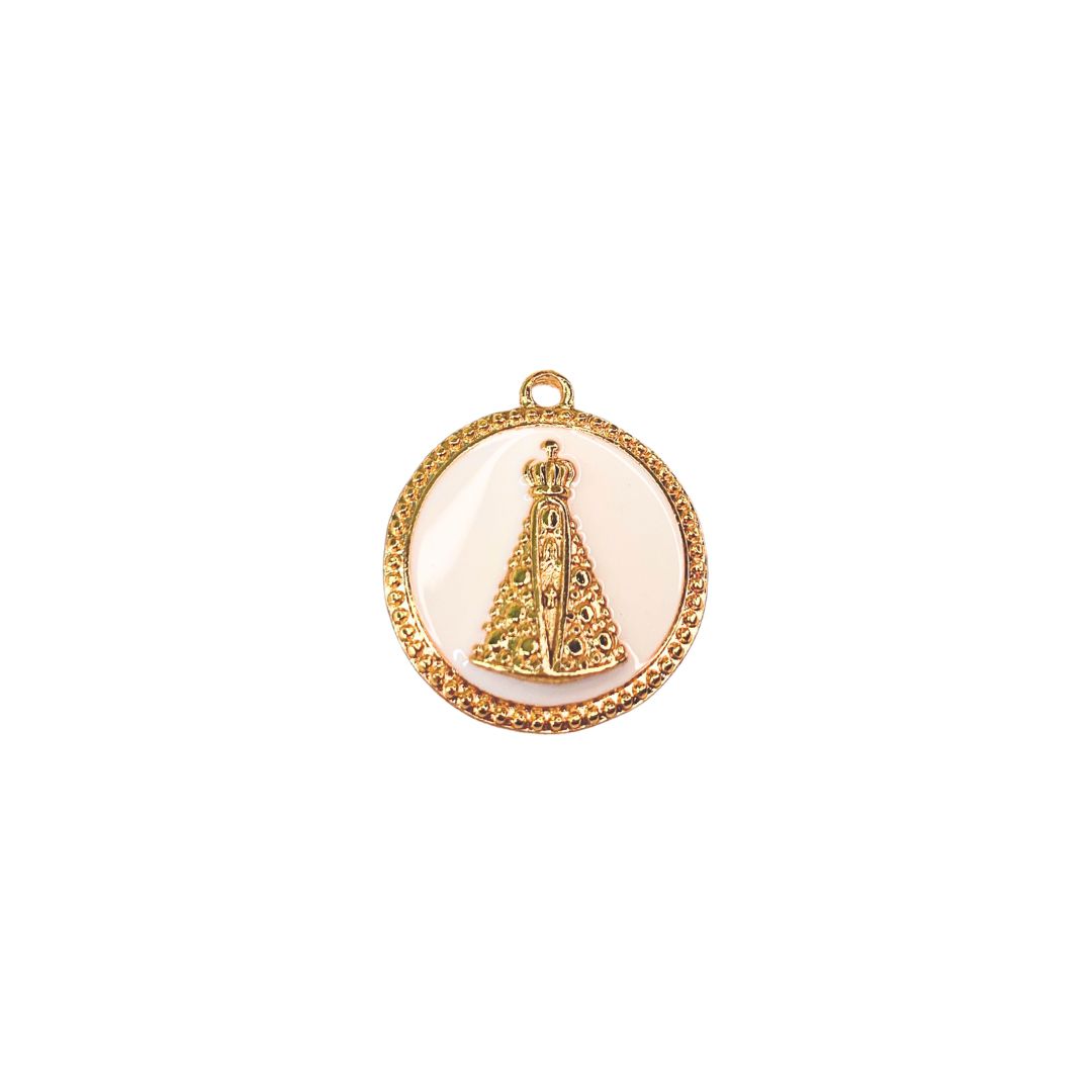  Pingente Nossa Senhora Resinado Branco - 1 Unidad - METALVALE BIJU