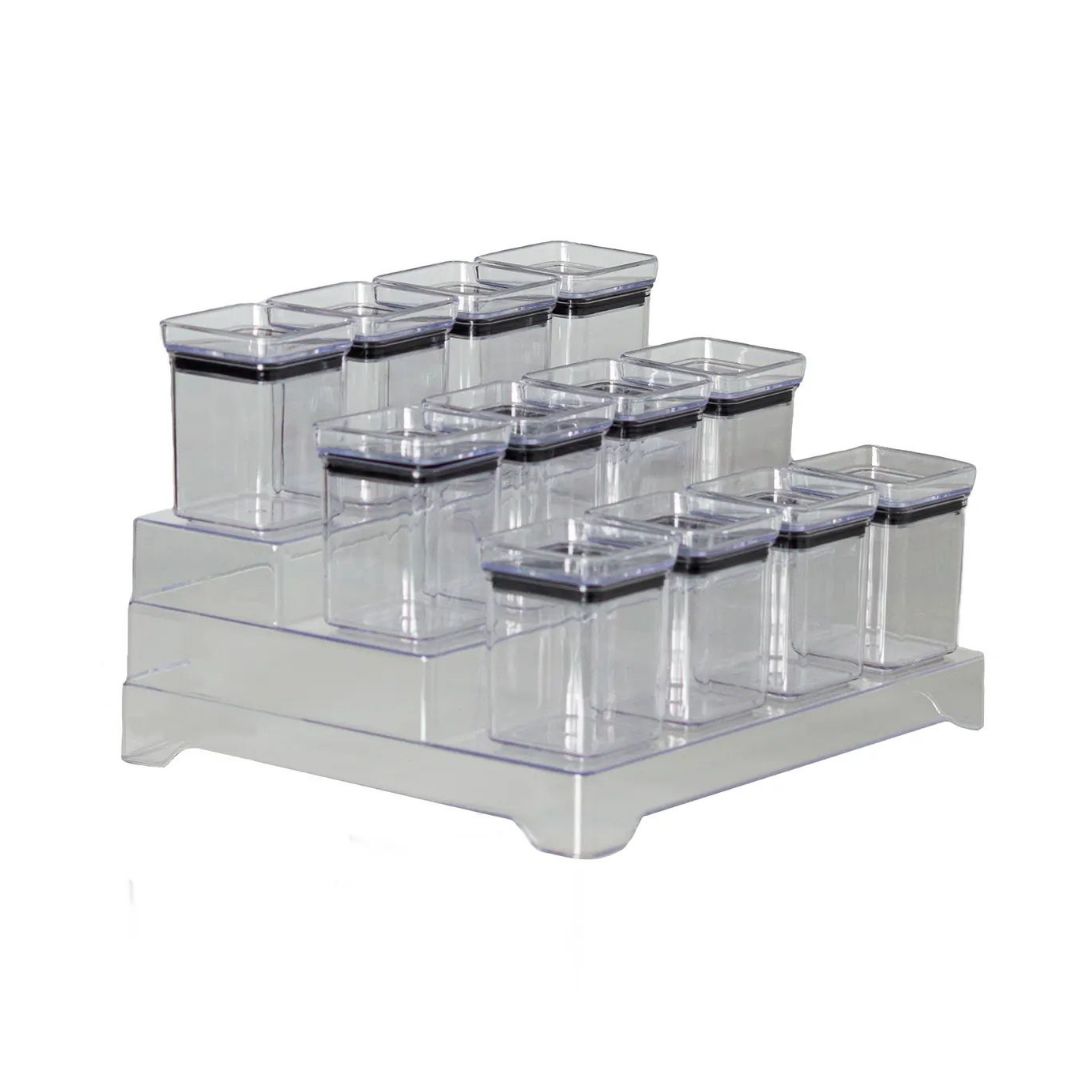 Kit Porta Temperos Lumini com 13 peças - 146565 - METALVALE BIJU