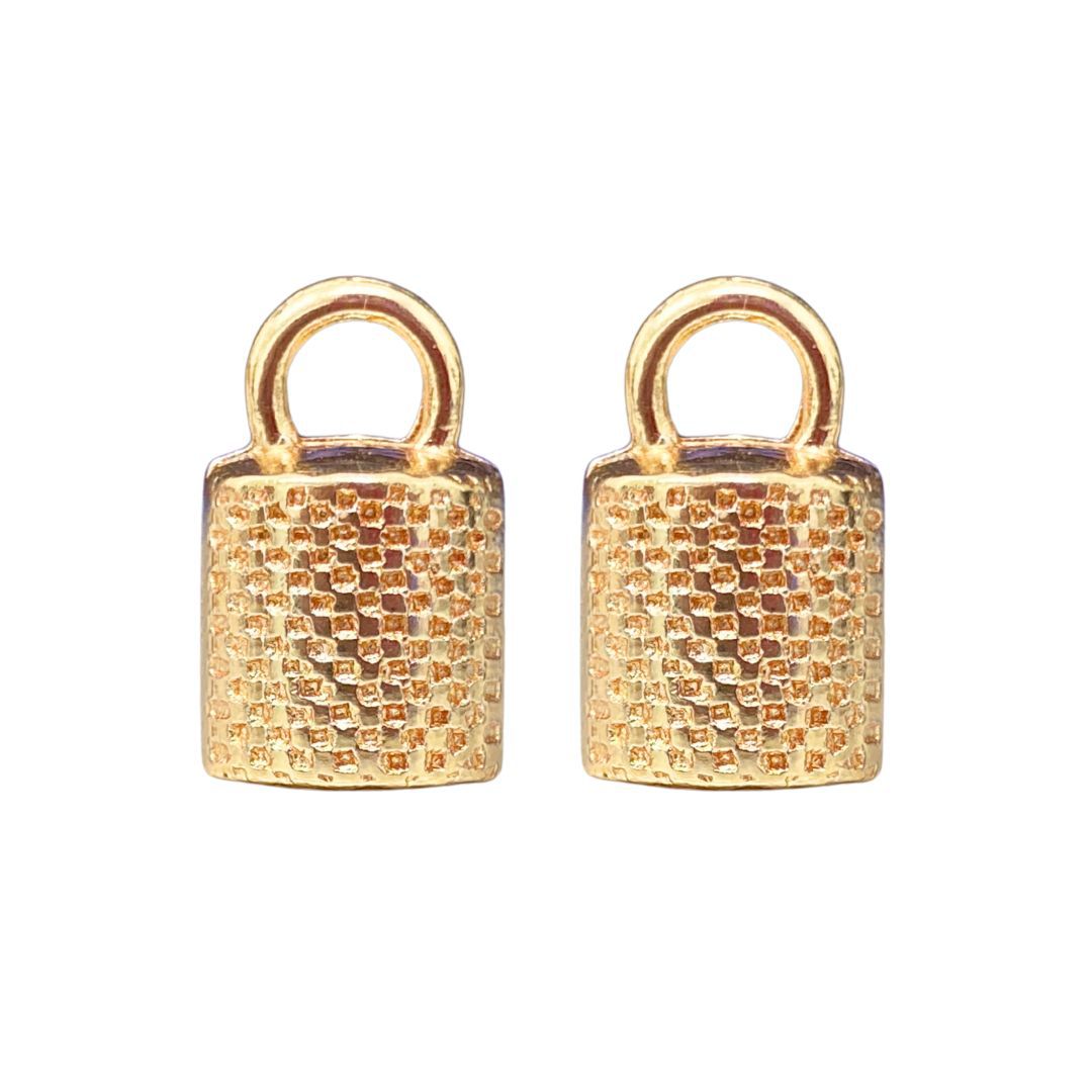 Terminais Detalhados 8MM Dourado - 2 Unidades - 14... - METALVALE BIJU