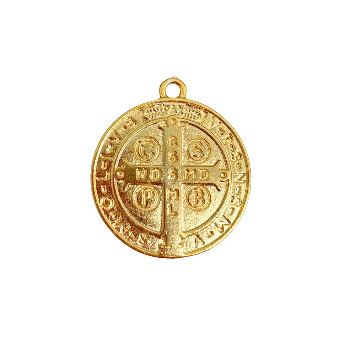 Pingente São Bento Dourado - 21664 - METALVALE BIJU
