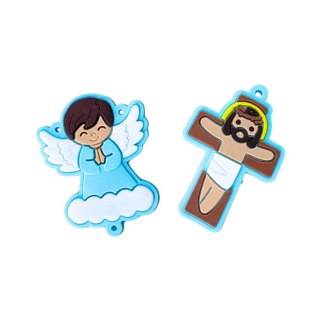 Entremeio e Crucifixo Religioso Infantil - METALVALE BIJU