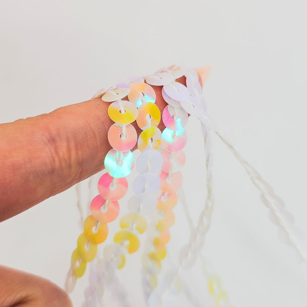 Fio De Paetê Fruta Cor 08mm – 1 Metro - METALVALE BIJU